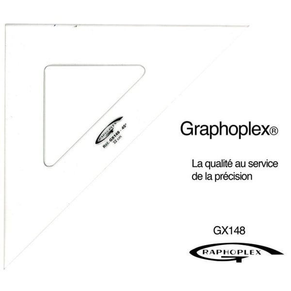 Graphoplex - Vinkel 45° 3 raka sidor 32 cm