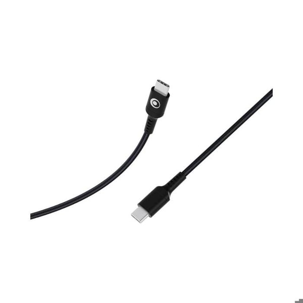 USB-C-kabel - BigBen - 1.2m - 3A - Power Delivery 60W - Svart vävd