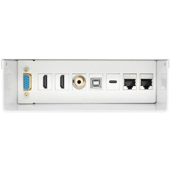 Audiovisuell kopplingslåda - AISENS - A127-0720 - VGA+JACK3.5+2xHDMI+USB-B+USB-C - Vit - Rektangulär