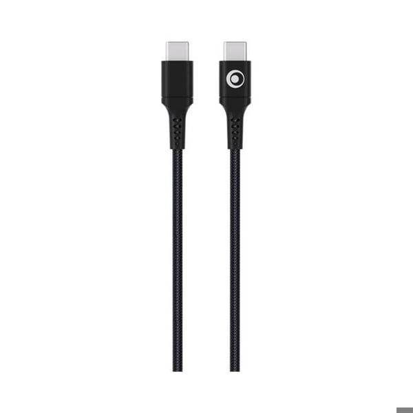 USB-C-kabel - BigBen - 1.2m - 3A - Power Delivery 60W - Svart vävd