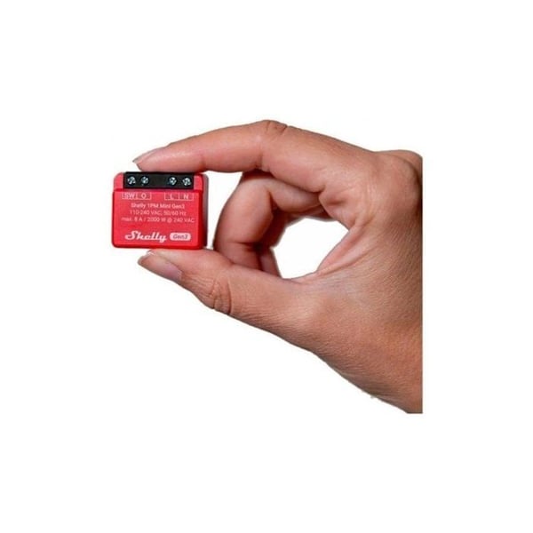 Modul för mini-switch Shelly 1PM Gen3 röd