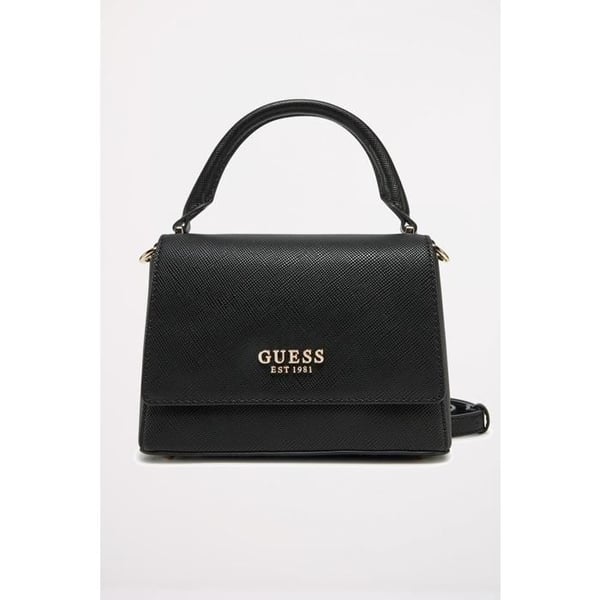 GUESS Sort lædertaske til kvinder - Fedana Top Handle Flap Bag 297954