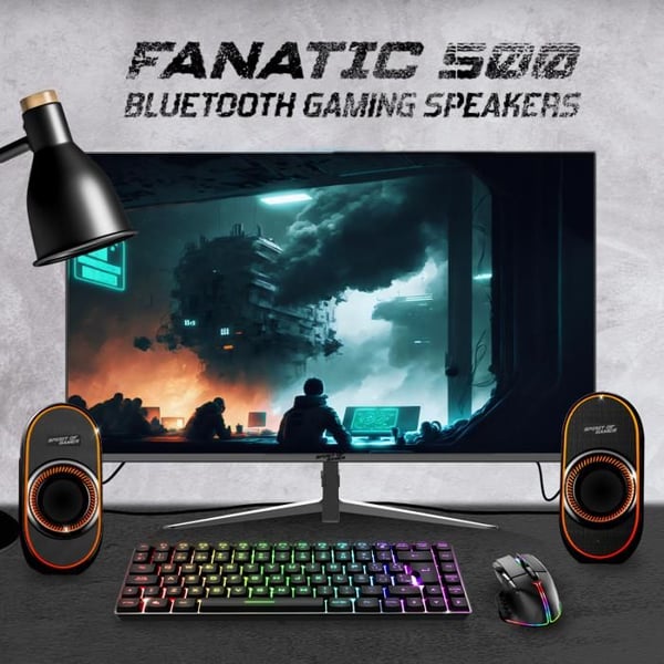 Enceinte Gaming - Spirit of Gamer - FANATIC 500 DARK - Bluetooth 5.1 - 12W Crête - RGB