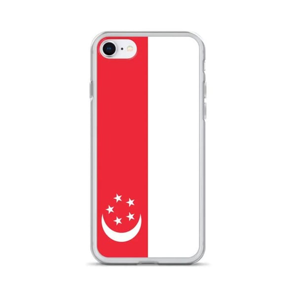 Mobilskal - PIXELFORMA - Singapore Flagga - Kompatibel med iPhone 6 - Mjuk - Stötsäker
