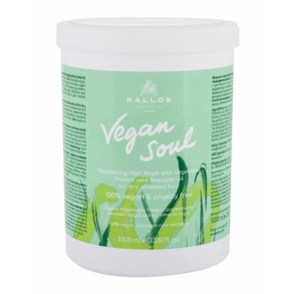 Kallos Cosmetics 1000ml Vegansk Själ Nourrissant, Hårmask