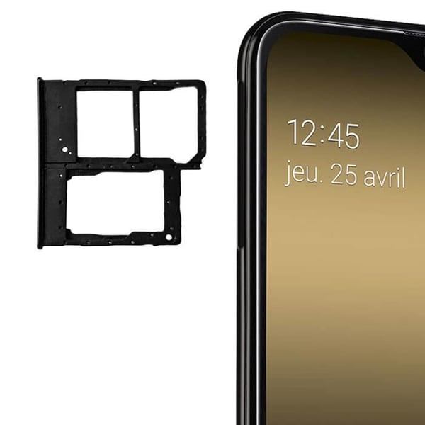 Kortfack - Samsung - Galaxy A20e - 2x Nano SIM - Micro SD - Svart