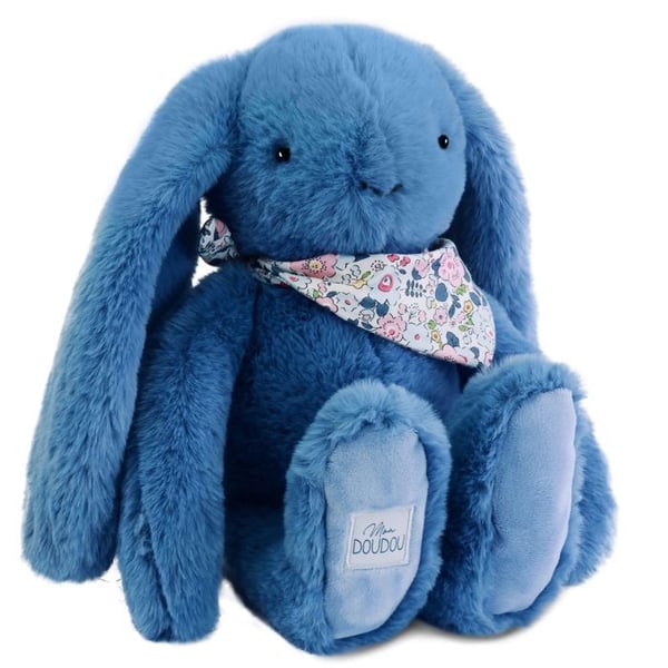 Doudou och Kompaniet - Nalle Rabbit Fleurette blå 35 cm