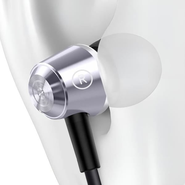 Trådbundna hörlurar - SWISSTEN - USB C - Metallic - Integrerad mikrofon - In-ear
