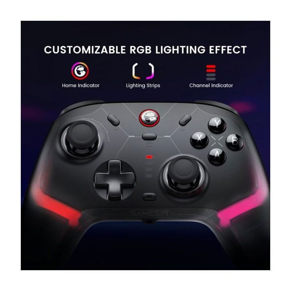 Spelkontroll - GAMESIR - Cyclone 2 - Multiplattform - Trådlös - USB-C - Svart