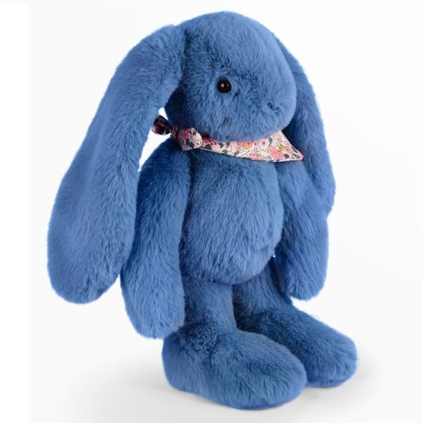 Doudou och Kompaniet - Nalle Rabbit Fleurette blå 35 cm