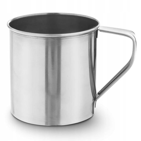 Tasse i rostfritt stål - Orion - 8cm 300ml - robust campingmugg med bekväm handtag