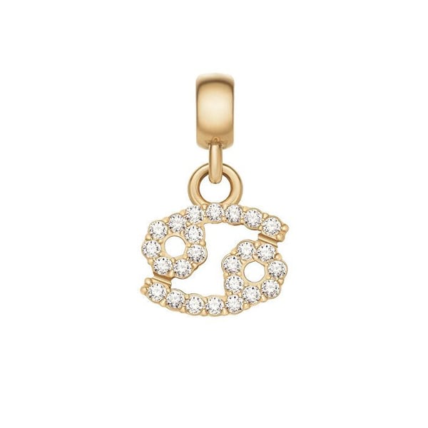 Pendentiv i förgyllt med kristaller Rak Crystal Zodiac DW00400757