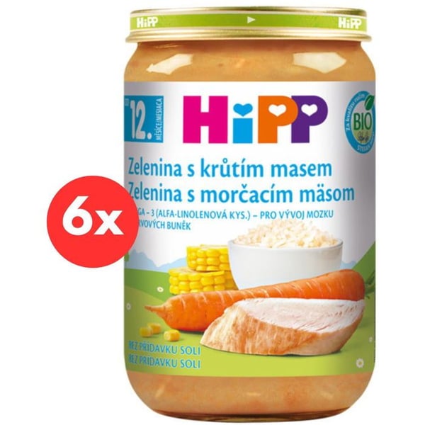 HiPP Ekologiska Grönsaker med kalkonkött 6 × 220 g