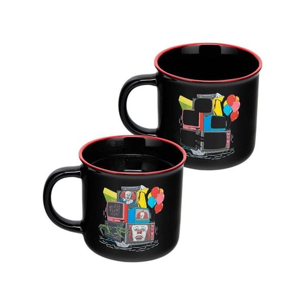 Mugg - PALADONE PRODUKTER - Han har återvänt - Modell Pennywise - Termoeffekt - Svart