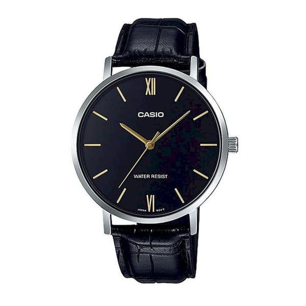 Armbandsur - CASIO - STANDARD - Svart - Ø 40 mm - Läder - Kvarn