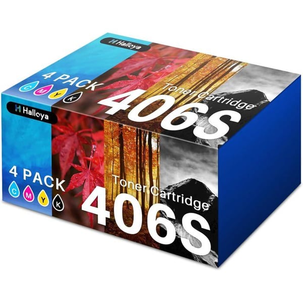 Kompatibla toners Samsung - DEBSY - Clt-P406C - Clt-K406S - Paket med 4 - Svart, Cyan, Gul, Magenta - Upp till 1500 sidor