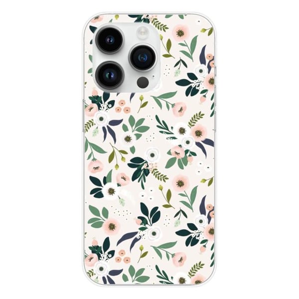 Silicone-fodral - Kompatibel med Apple iPhone 14 Pro - design med blommor