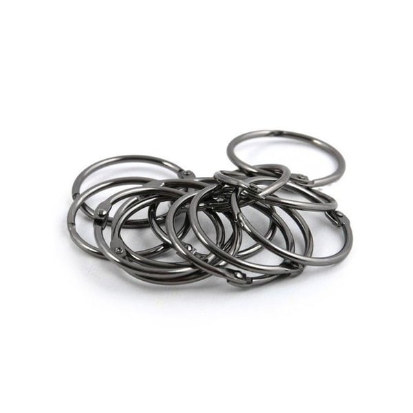 Paket med 12 duschgardinsringar RINGO SMALL Svart Titan Spirella Paket med 12 duschgardinsringar RINGO SMALL Svart Titan Spirella