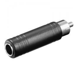 Ljudadapter - GOOBAY - Jack 6.35mm till RCA - Svart - Mono - Honkontakt