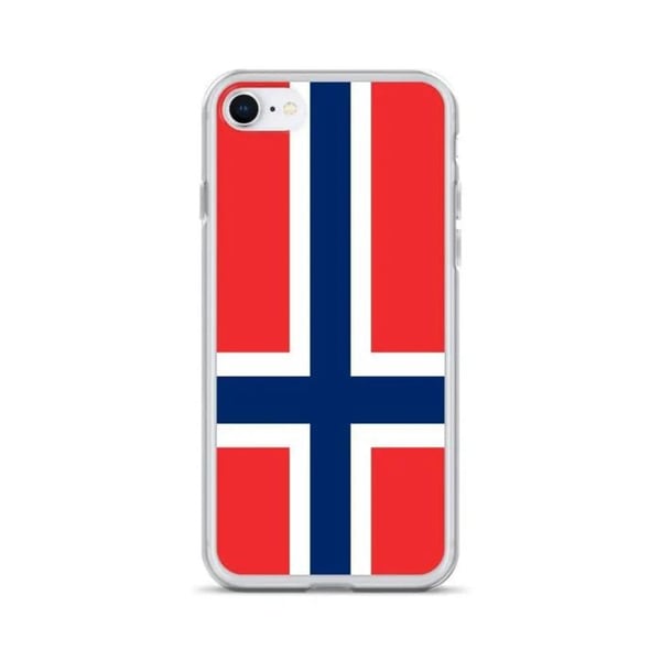 Skydd för iPhone - PIXELFORMA - iPhone 7 - Norska flaggan - Mjuk silikon - Lätt design