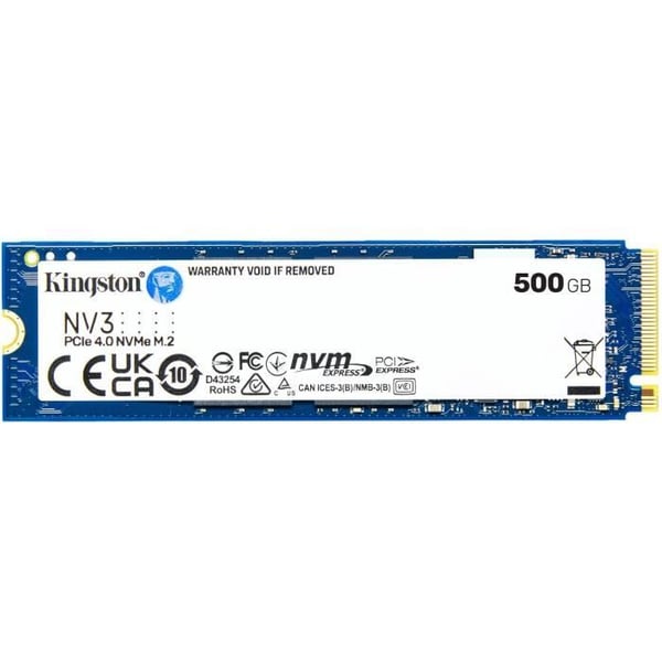 KINGSTON - NV3 - Intern SSD - 500 Go - PCIe 4.0 NVMe M.2 2280