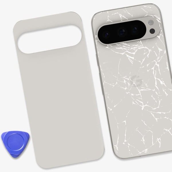 Ersättningsbaksida för Google Pixel 9 Pro Vit