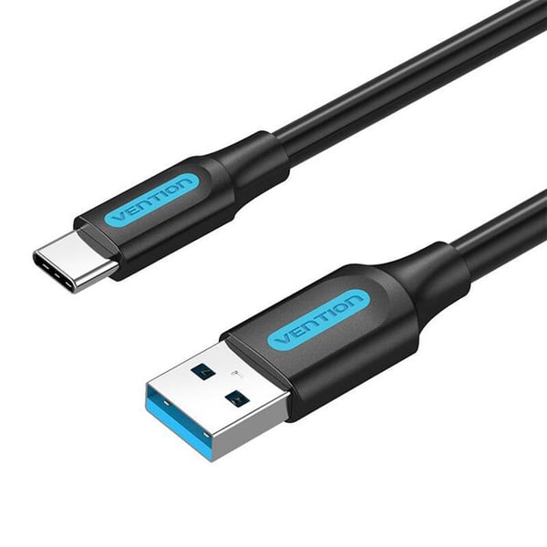 USB 3.0 A till USB-C - VENTION - COZBH - 2 m - PVC Svart - Snabb överföring