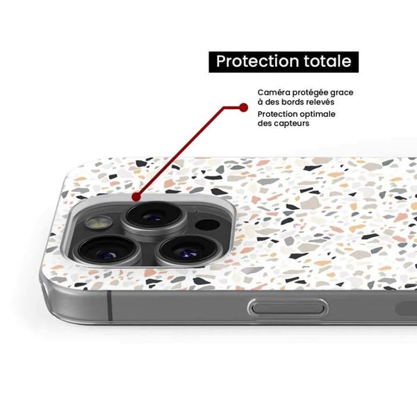 1001Coques - Silikonfodral kompatibelt med Xiaomi Poco X3 Poco X3 Pro - Terrazzo-mönster i färg - Originaldesign tryckt i Frankrike