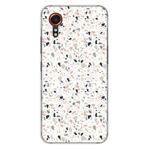 1001Coques - Silikonfodral kompatibelt med Samsung Galaxy XCover 7 - Terrazzo-mönster i färg - Originaldesign tryckt i Frankrike