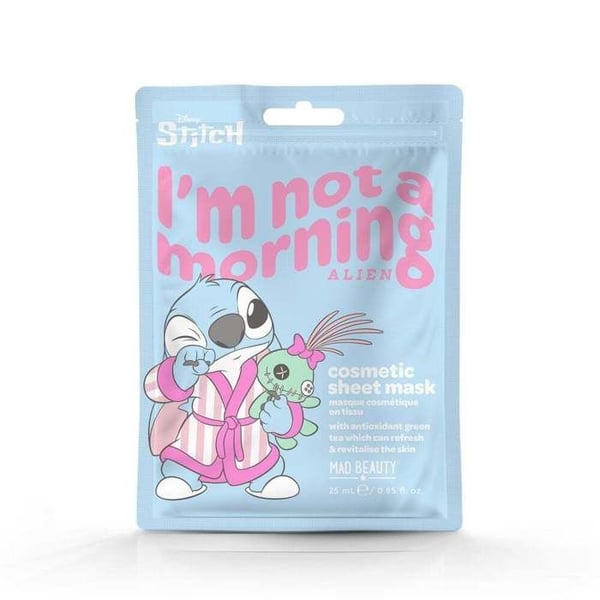 Mad Beauty - Ansiktsmask i tyg Stitch med grönt te Disney Stitch Cocooning - 25 ml