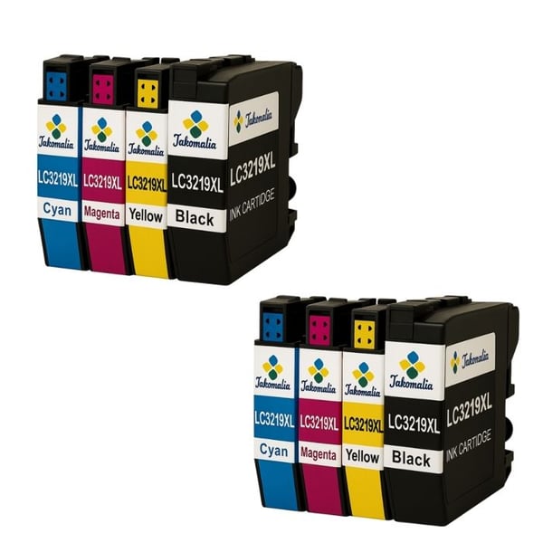 Pack med 8 kompatibla Brother LC3219XL-bläckpatroner för skrivare MFC-J5330DW till J6935DW