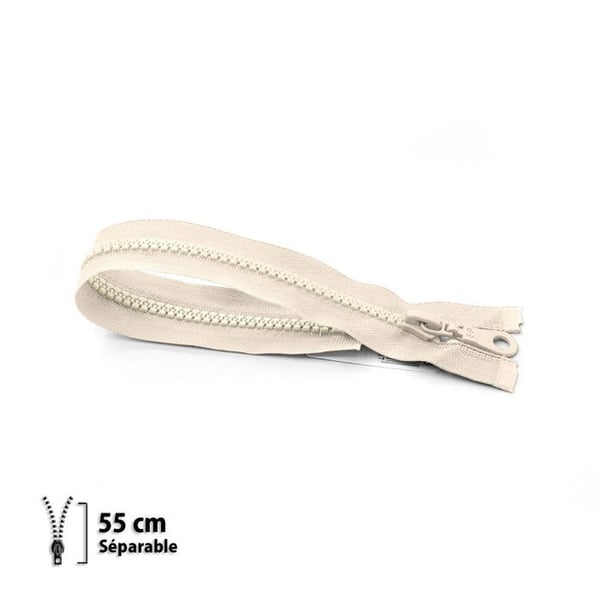 Dragkedja Z54 - formpressad 6mm separerbar - 55 cm - 7154410055