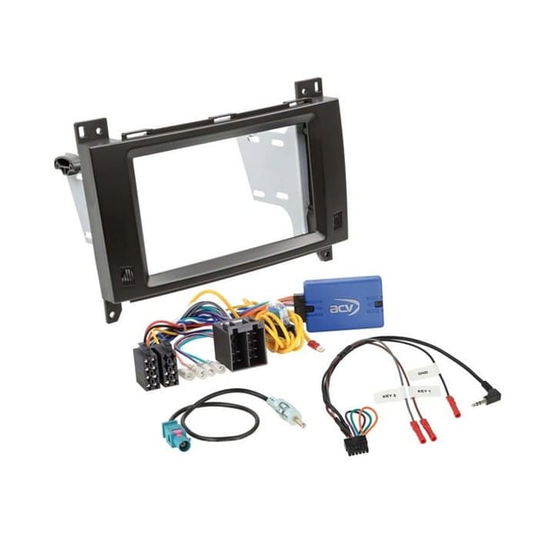 Kit 2-DIN Mercedes Vito 2014-2024 - Utbyte av HU OEM - Svart färg - Passiv antenn
