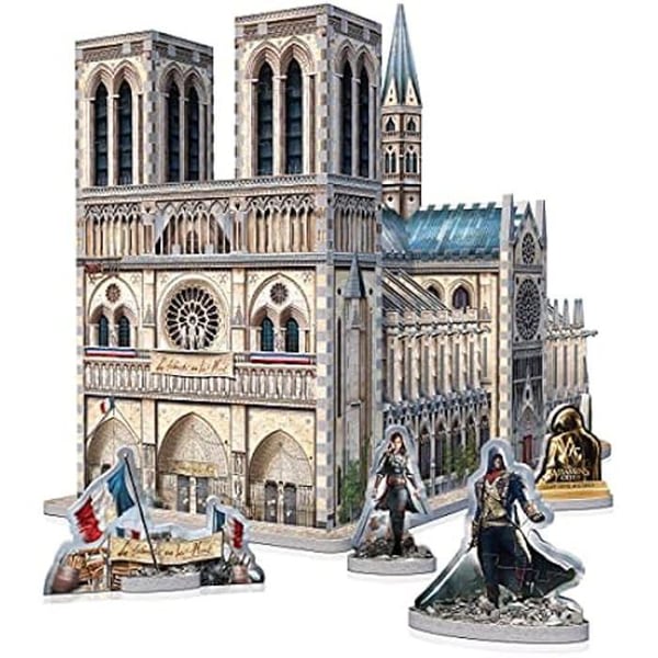 Pussel 3D - Wrebbit - Assassin's Creed Unity - 860 bitar - Notre-Dame - Skum
