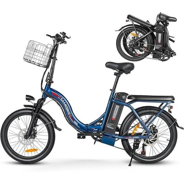 Elcykel Fällbar - SAMEBIKE - CY20-FT-DB - 250W - 20 Tum - Räckvidd 60 km