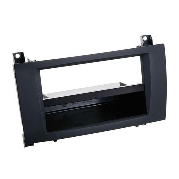 Soft touch 2-DIN frontadapter med ficka kompatibel med Mercedes SLK 2004 >