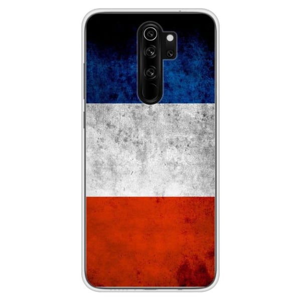 1001Coques - Silikonfodral kompatibelt med Xiaomi Redmi Note 8 Pro - Mönster franska flaggan - Originaldesign tryckt i Frankrike