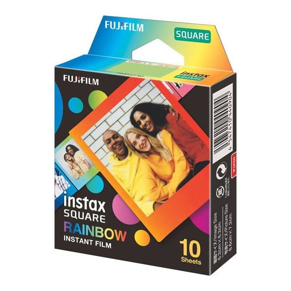 APN kompakt Fujifilm instax square sq10/sq6/sq1 regnbåge (10 poser)
