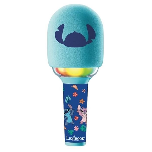 Lexibook - Karaoke Stitch Microphone - 3 lägen och 4 rösteffekter - USB-C-laddning - Bluetooth trådlös