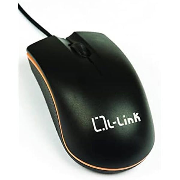 Trådad Optisk Mus - L-LINK - Ergonomisk - Precisionssensor - USB 2.0 - För Höger- och Vänsterhänta