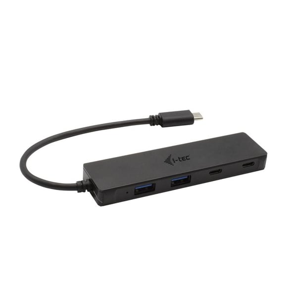 USB-hub - i-Tec - C31HUBMETAL2A2C - Svart - Plugg och kör - 2 portar USB A 3.2 Gen 1