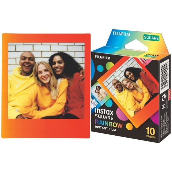 APN kompakt Fujifilm instax square sq10/sq6/sq1 regnbåge (10 poser)