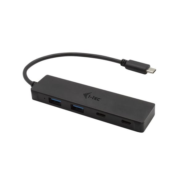 USB-hub - i-Tec - C31HUBMETAL2A2C - Svart - Plugg och kör - 2 portar USB A 3.2 Gen 1