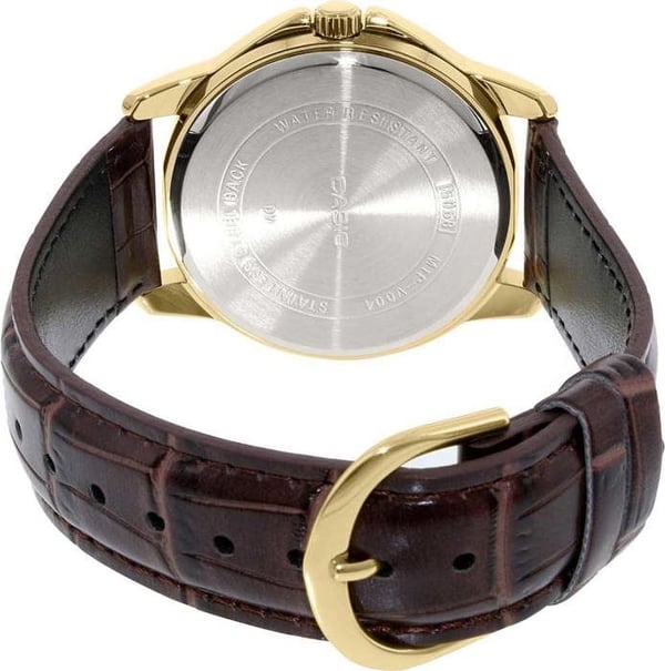 Herreur - CASIO - MTP-V004GL-9AUDF - Brun Læder - Stålhus - Kvarts