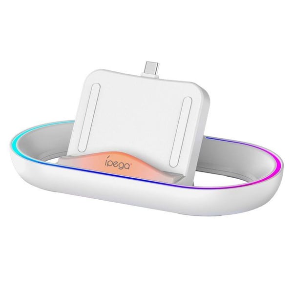 Laddstation - IPEGA - PG-P5P02 - RGB 14 lägen - USB Type-C - Vit