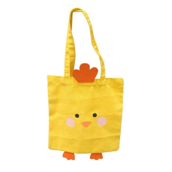 MégaCréa DIY - Påskkyckling tote bag i tryckt bomull 25,5 x 26 cm