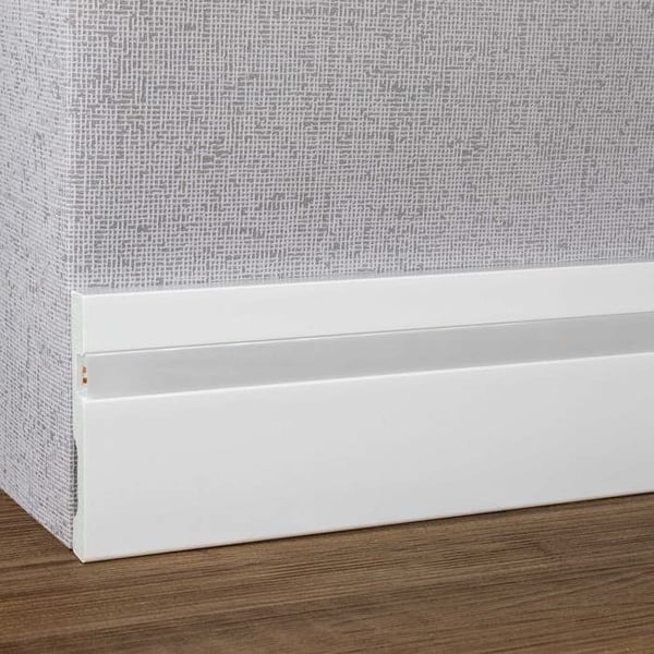 PROVISTON Ljuslist i plast vit | 15 x 100 x 2000 mm Modern ljuslist fyrkantig profil PROVISTON Ljuslist i plast vit | 15 x 100 x 2000 mm Modern ljuslist fyrkantig profil