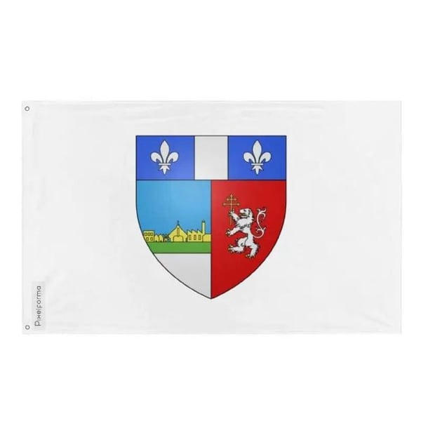 Repentigny-flagga – 90 x 150 cm – Hållbar polyester – 2 metallöglor – Inomhus / Utomhus – Pixelforma