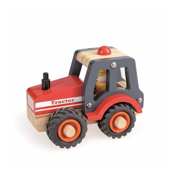 Egmont Toys trätraktor - Modell 13x7x10 cm - För barn från 2 år och uppåt
