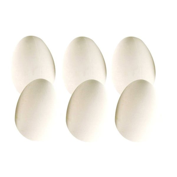 MégaCréa DIY - Plastägg 6 x 4,5 cm Vit 6 stycken